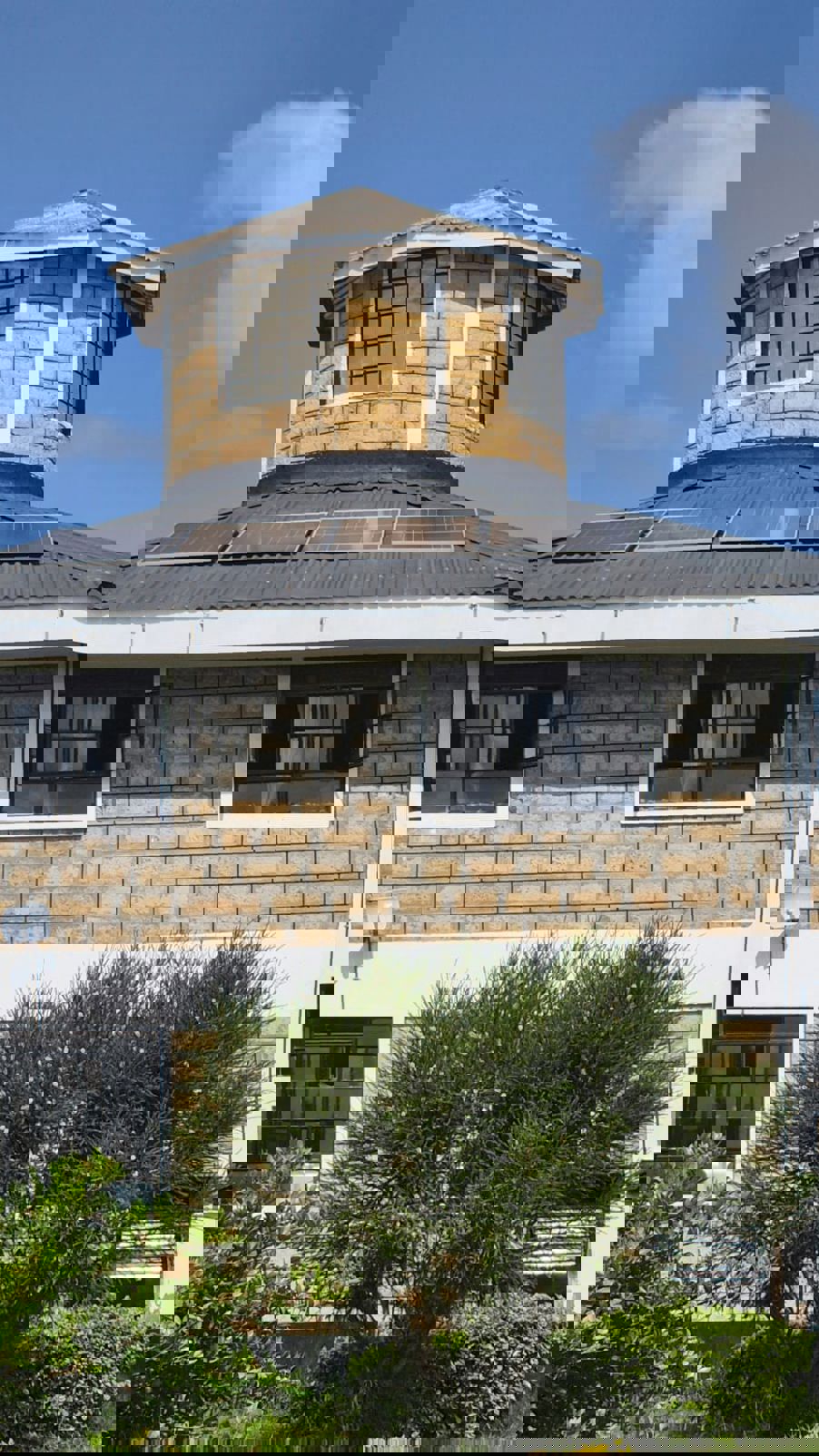 et hus med skorstein