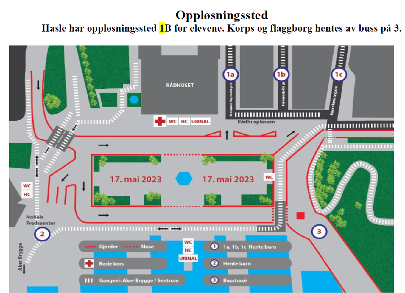 Oppmøtested Hasle skole Oppmøtested Hasle skole